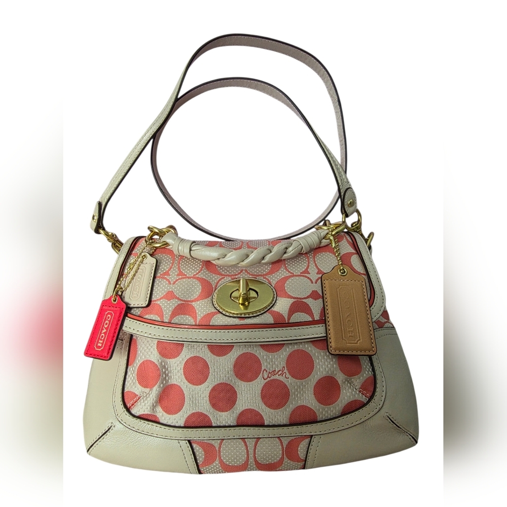 Rare Coach Poppy Signature C-Dot 2-Way Limited Edition Bag - Picture 10 of 16